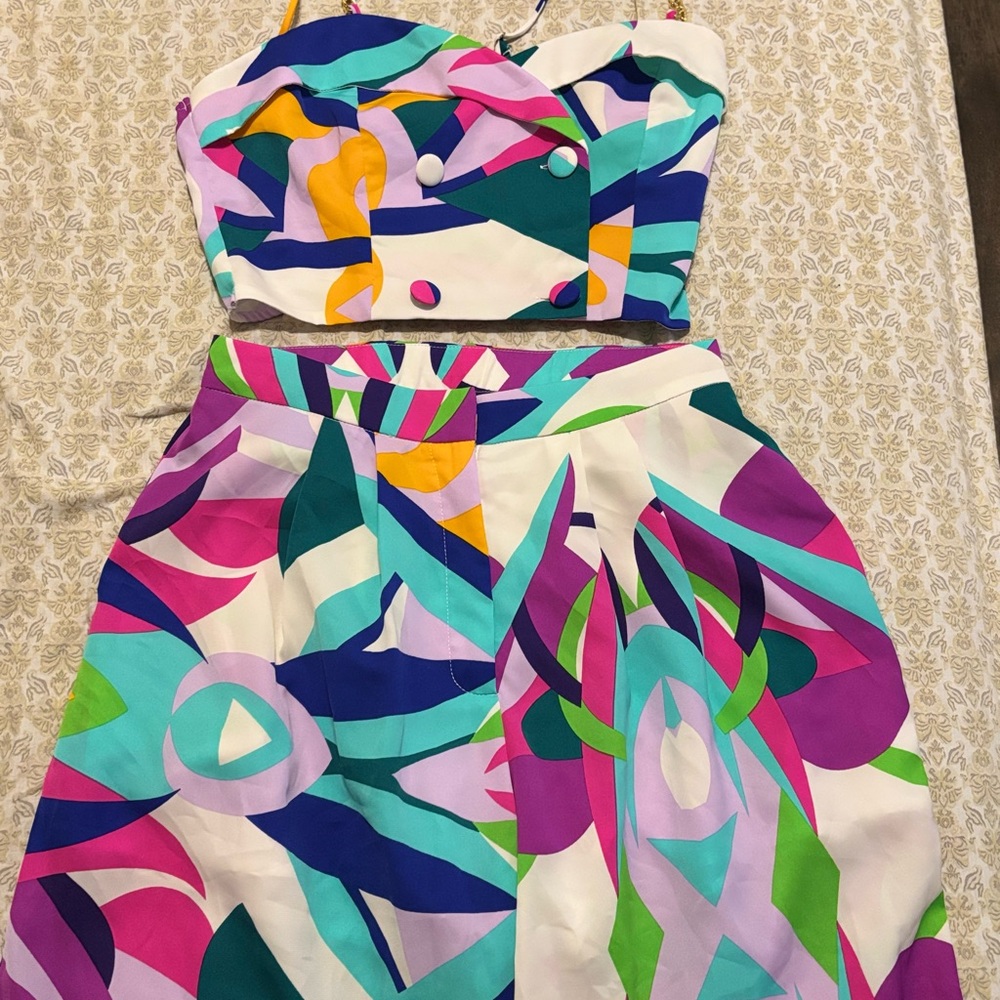 Vibrant Multicolor Women's Pantsuit